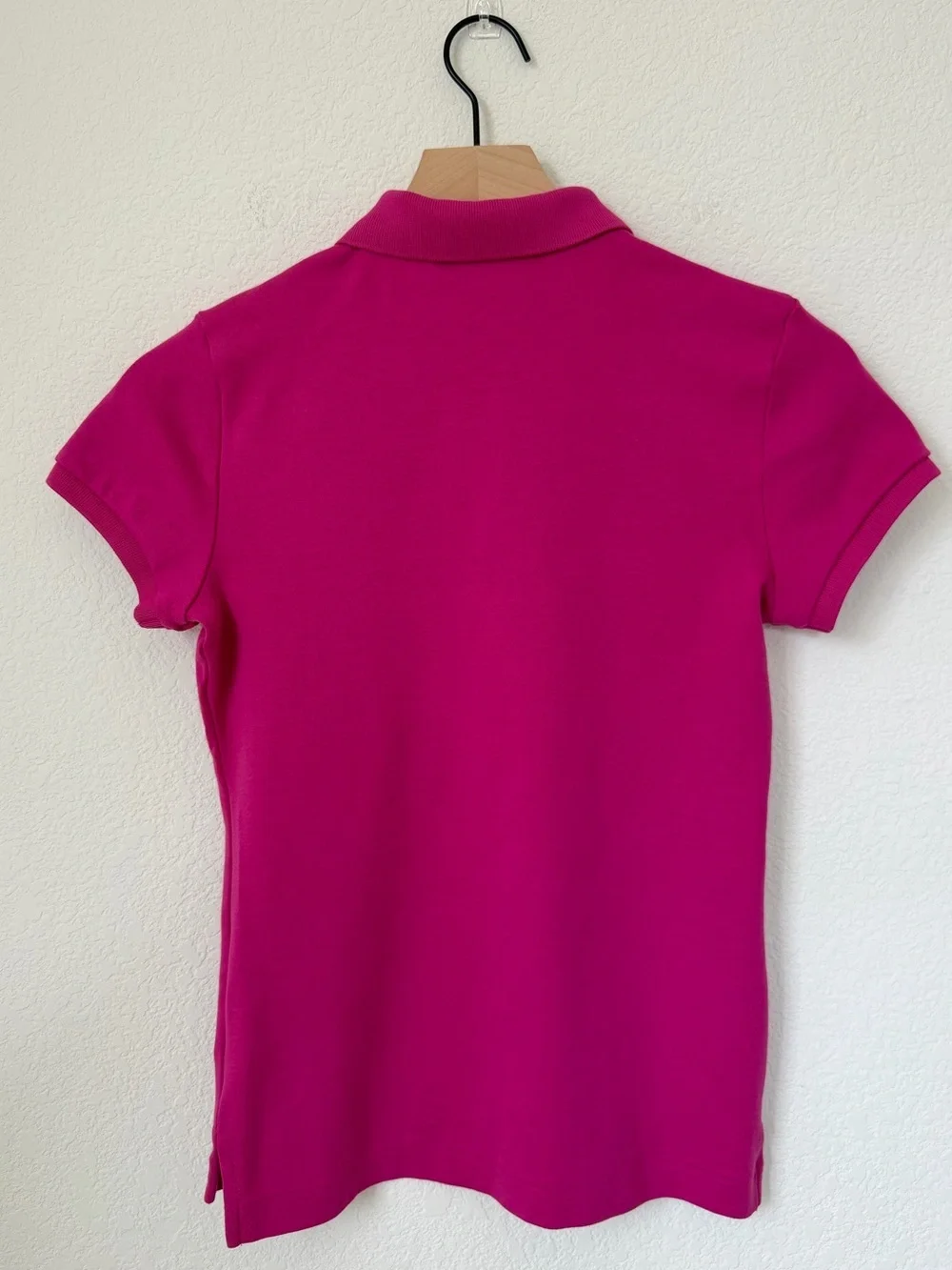 Ralph Lauren Sport Girls Bright Fuchsia Polo with Green Pony Small